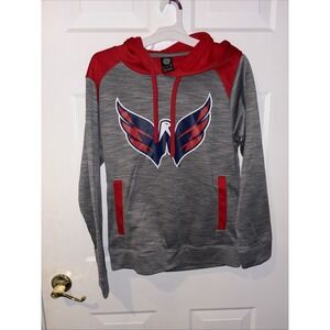 NHL Official Washington Capitals Mens Athletic Pullover Hoodie Size Small New